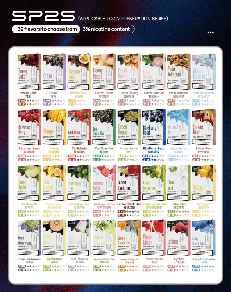 SP2S煙彈-口味推薦